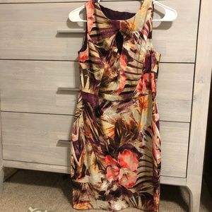 ** Connected Apparrel ** Vintage Hibiscus and Palms Cockail Dress